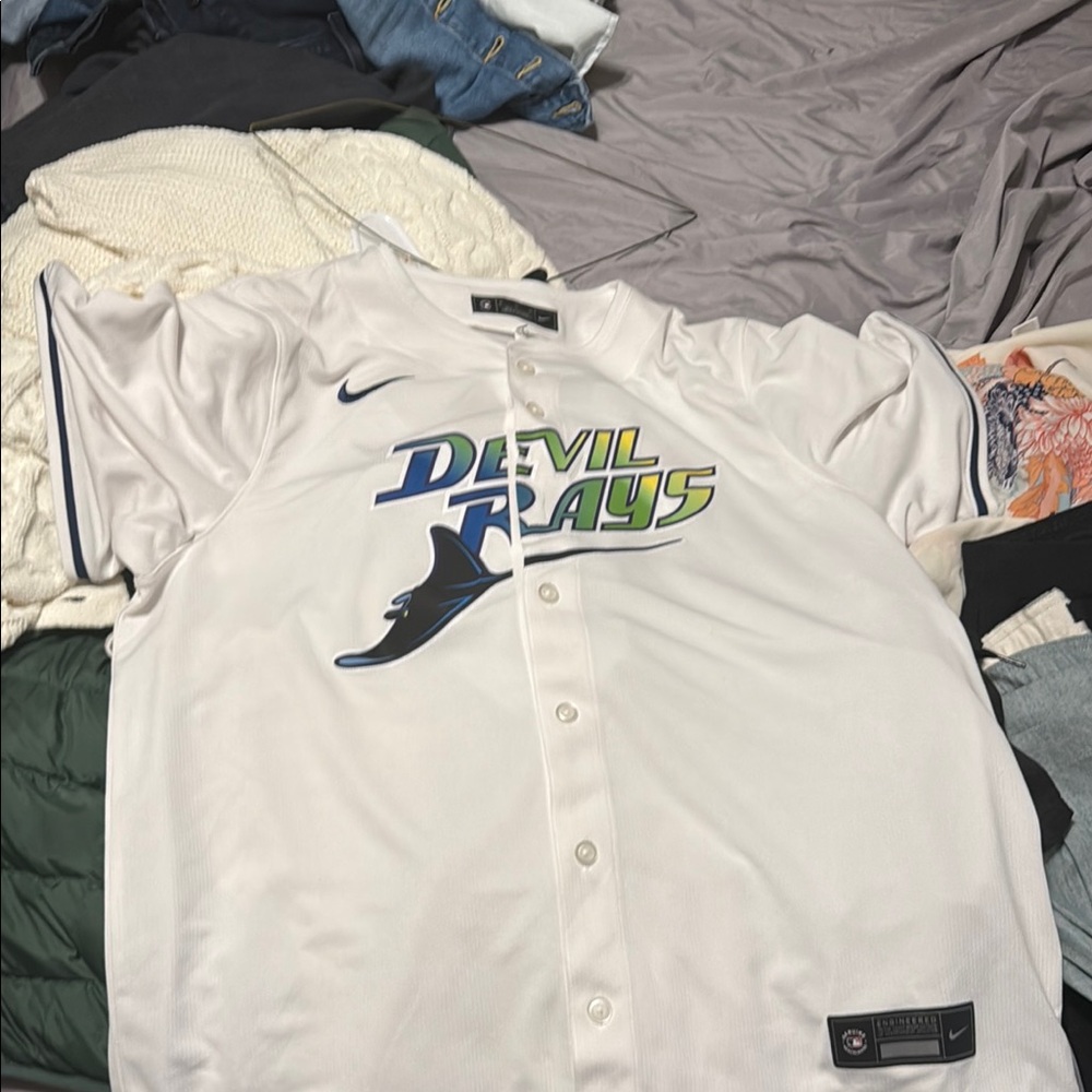 Nike Devil Rays White Jersey